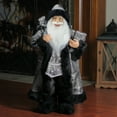 thumbnail image 2 of Northlight 24" Santa Claus with Gifts Christmas Figure - Silver and Black, 2 of 5