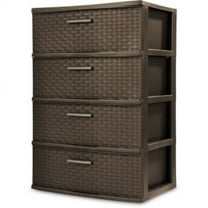 Sterilite 4 Drawer Wide Weave Tower, Espresso - 1 Pack