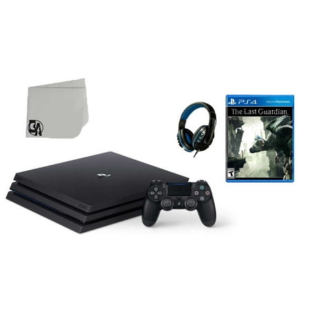 Sony PlayStation 4 PRO 1TB Gaming Console Black with The Last Guardian BOLT AXTION Bundle Used