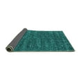 thumbnail image 2 of Ahgly Company Indoor Square Solid Turquoise Blue Modern Area Rugs, 6' Square, 2 of 4