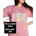 thumbnail image 4 of Ink Printed Image NOT a Quilt Patch Easter He Is Risen Shirt for Girls - Christian Spring Tee Pink Shirt 18 Months, 4 of 8