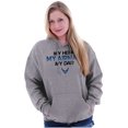 thumbnail image 3 of US Air Force My Hero Airman My Dad Hoodie Sweatshirt Women Men Brisco Brands M, 3 of 6