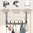 thumbnail image 4 of Domaci Over The Door Hooks with 12 Coat Hooks, Multi Purpose Over The Door Towel Racks for Towel, Coat & Dorm Essentials, Grey, 4 of 7