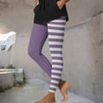 thumbnail image 5 of Abomasnow Halloween Leggings for Women Casual Striped Print Stretchy Yoga Pants Tummy Control High Waisted Workout Leggings, 5 of 9