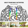 thumbnail image 4 of Sikiie Hand Drawn Snake Women's Casual Hoodies Long Sleeve Lightweight Pullover Tops Loose Sweatshirt-Medium, 4 of 7