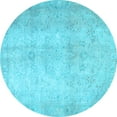 thumbnail image 1 of Ahgly Company Indoor Round Persian Light Blue Traditional Area Rugs, 6' Round, 1 of 4