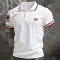 thumbnail image 3 of Homeyce 4th Of July Polo Shirts for Men 250 Years Of Liberty Freedom Usa Flag Polo Shirts Short Sleeve Independence Day Polo Shirt Buttoned Patriotic Golf Shirts,White 3XL, 3 of 3