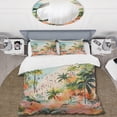 thumbnail image 2 of Designart "Coastal Beach Scene Paradise in Pastel Colors III" Coastal Beach Bedding Covert Set - Beach Pink Coastal Bed Set With 2 Shams, 2 of 5