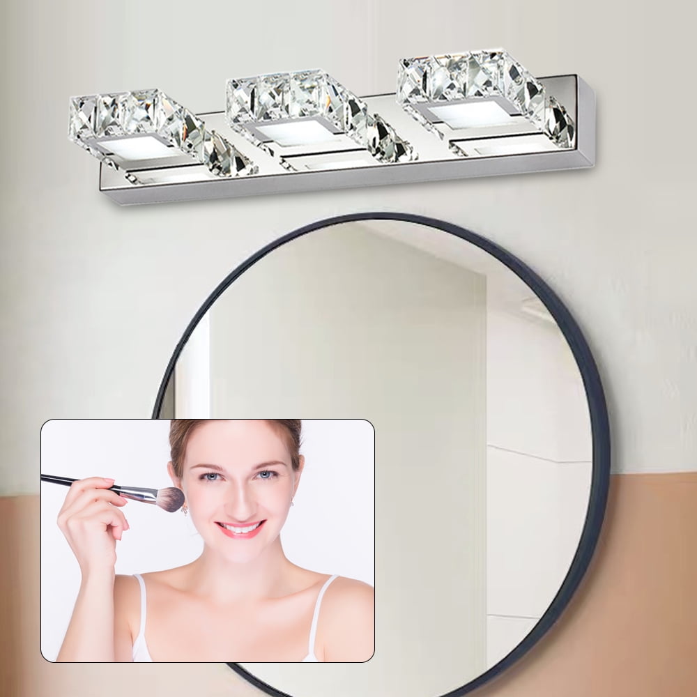 Modern LED Crystal Make-up Vanity Light Front Mirror Lamp Bathroom Wall Sconces for Bathrooms, Bedrooms