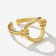 thumbnail image 3 of S925 Bague en Argent Sterling pour Femmes Ronde Bague à Nœud Creux avec Taille Réglable, 3 of 8