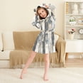 thumbnail image 3 of FORMRS Kids Bathrobe Unisex Hooded Robe Toddler Pajamas Sleepwear, Size 2-3T, Blue Cute Cats, 3 of 7