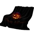 thumbnail image 2 of StlyGar Halloween Throw Blanket Ultra Soft Plush Fleece with Spooky Pumpkins Cozy Lightweight Flannel Throw for Sofa Bed Couch Halloween Decor, 2 of 6