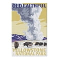 thumbnail image 2 of Yellowstone National Park, Wyoming, Old Faithful Geyser, WPA Style (19x27 inches, Premium 500 Piece Jigsaw Puzzle for Adults and Family, Made in USA), 2 of 4