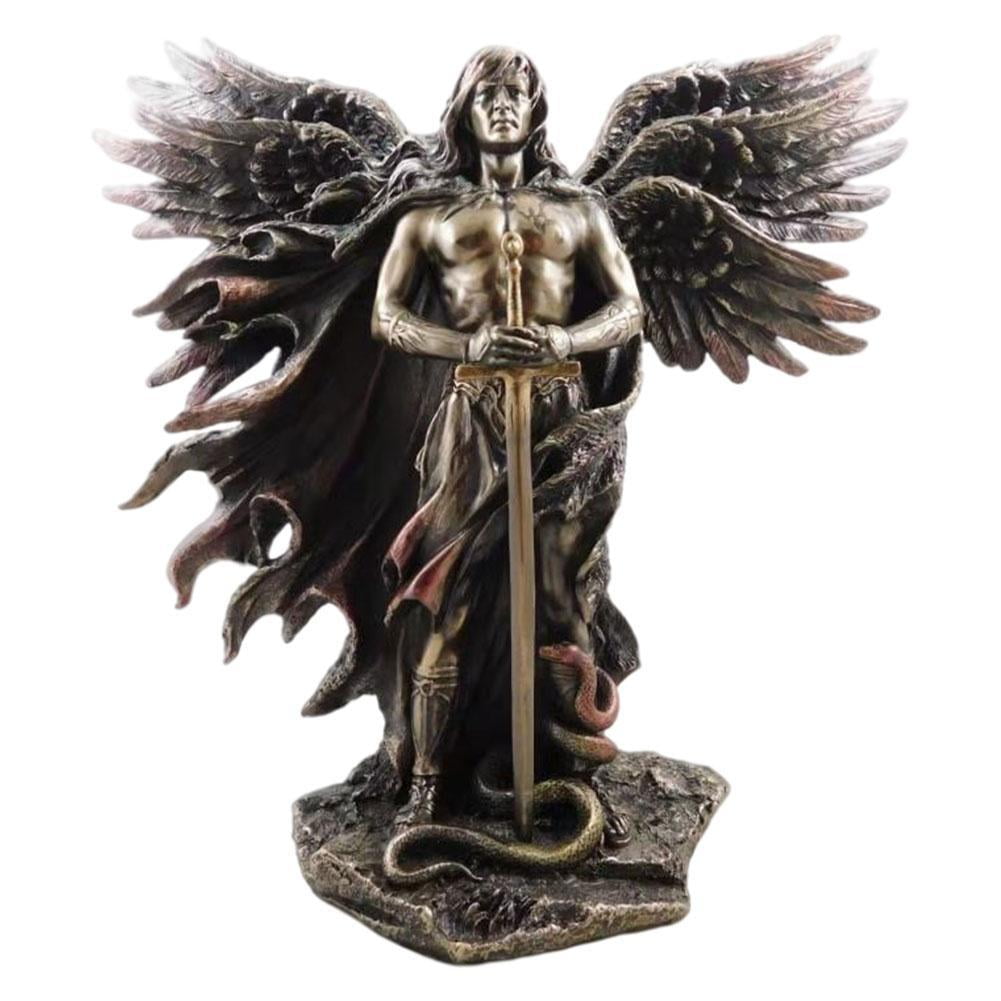 Winged Guardian Angel Wall Hanging Ornament Garden-Graveside-Resin fac right 