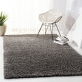 thumbnail image 4 of SAFAVIEH August Sophia Solid Plush Shag Area Rug, Grey, 6'7" x 6'7" Square, 4 of 9