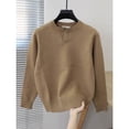 thumbnail image 4 of Suéter de otoño para hombre, jersey de color sólido, cuello redondo, suave, juvenil, versátil, estilo coreano, suéter popular, 4 of 6