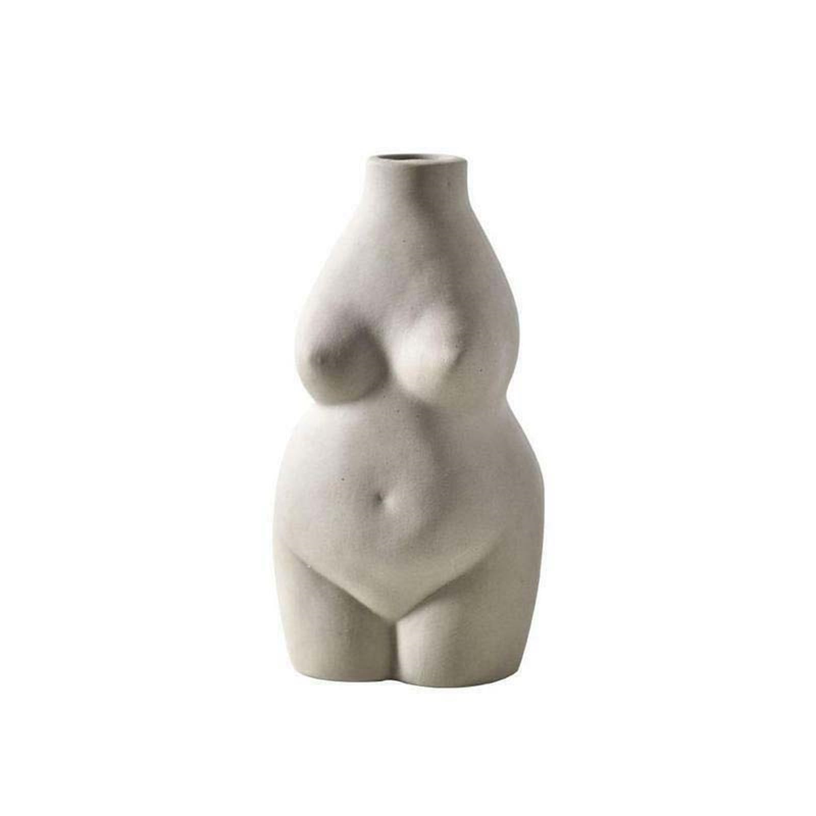 Nordic Modern Nude Female Body Vase Ceramic Art Tabletop Flower Pot Home Decor 