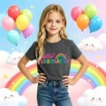 thumbnail image 2 of Hello Kindergarten Shirts Baby Girl Cute Rainbow Back to School T-Shirt First Day of School Short Sleeve Tees Top, 2 of 4