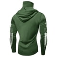 thumbnail image 4 of GrmtClth Men's Usa Flag Hooded Casual Long Sleeve Sun Protection Shirt Outdoor with Face Mask Clothing Fashion Top Dark Green 2XL, 4 of 4