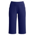 thumbnail image 4 of BUIGTTKLOP Capri Pants for Women High Waisted Yoga Capris Straight Wide Leg Stretchy Pull on Cropped Pants, 4 of 6