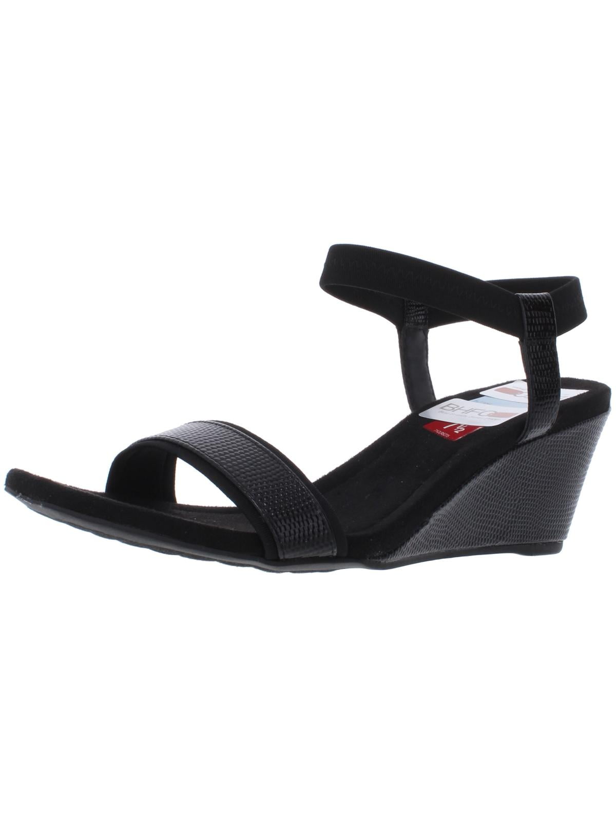 black wedge sandals walmart