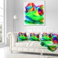 thumbnail image 3 of Designart Large Colorful Rose Watercolor - Floral Throw Pillow - 18x18, 3 of 5