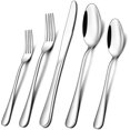 thumbnail image 1 of LLC Stainless Steel 5-Piece Flatware Set for 8, Mirror Polished Cutlery Utensils, 1 of 5