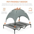 thumbnail image 5 of Best Choice Products 48in Elevated Cooling Dog Bed, Outdoor Raised Mesh Pet Cot w/ Removable Canopy, Carrying Bag - Gray, 5 of 8