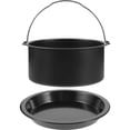 thumbnail image 4 of 1 juego de olla para freidora de aire, molde para pasteles, cesta antiadherente para freidora de aire, bandeja reutilizable para hornear, 4 of 7