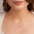 thumbnail image 2 of Lab Diamond Pendant Necklace| 1 Ct IGI Certified Oval Shape Lab Grown Diamond | Fernanda Oval Solitaire Diamond Pendant With Gold Chain | 14K Rose Gold | FG-VS Quality, 2 of 5