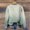 Mint Green, variant on Cozy Sweaters for Women Crew Neck Long Sleeve Gradient Color Work Tops for Women Plus Size Breathable Loose 90s Outfits for Women Trendy Fall and Winter for Wedding Guest Sweater