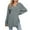Blue, variant on XFLWAM Long Sleeve Shirts for Women Lightweight V Neck Tunic Tops Ribbed Knit Loose Fit Fall Sweatshirt Casual Side Slit Pullover Shirts S