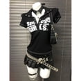 thumbnail image 6 of Y2k Emo Women Korean Streetwear Short Sleeve Acubi Aesthetic Letter Print T-shirts Grunge Tshirt Goth Top Gyaru 2000s Clothes, 6 of 6