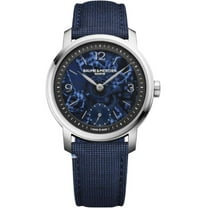 Baume & Mercier Classima Manual Winding Skeleton Dial Fabric Strap Men's Watch 10735