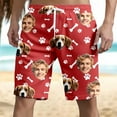 thumbnail image 4 of Fiaer DIY Gift for Men Customized Swim Trunks Personalized Quick Dry Swimwear Board Shorts with Face Red XL, 4 of 9