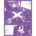 thumbnail image 2 of Girl's Star Wars: Obi-Wan Kenobi Darth Vader vs Kenobi Grayscale Battle Panels  Graphic Tee Purple Berry Medium, 2 of 4
