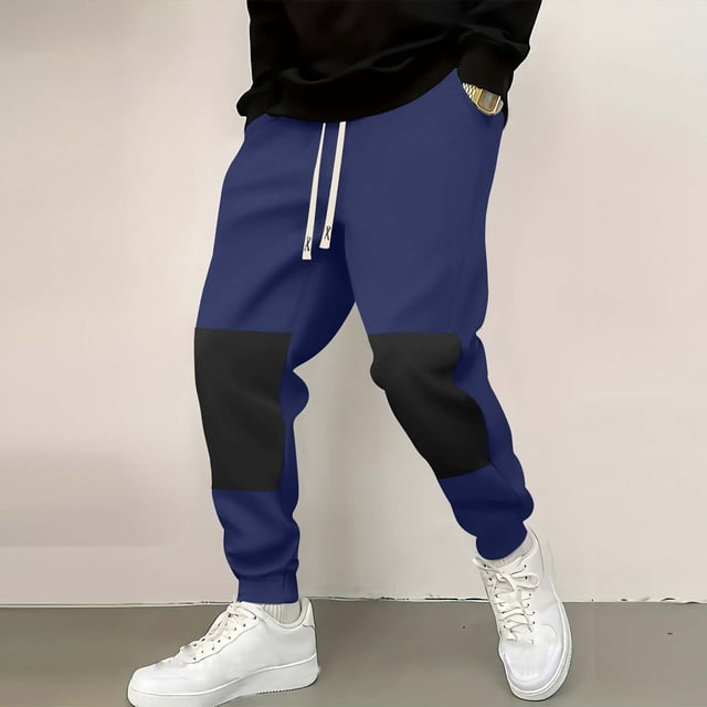 Pantalones largos para hombre, estilo casual, a la moda, con cordón ajustable en la cintura y bolsillos, pantalones deportivos de rayón para hombre.
