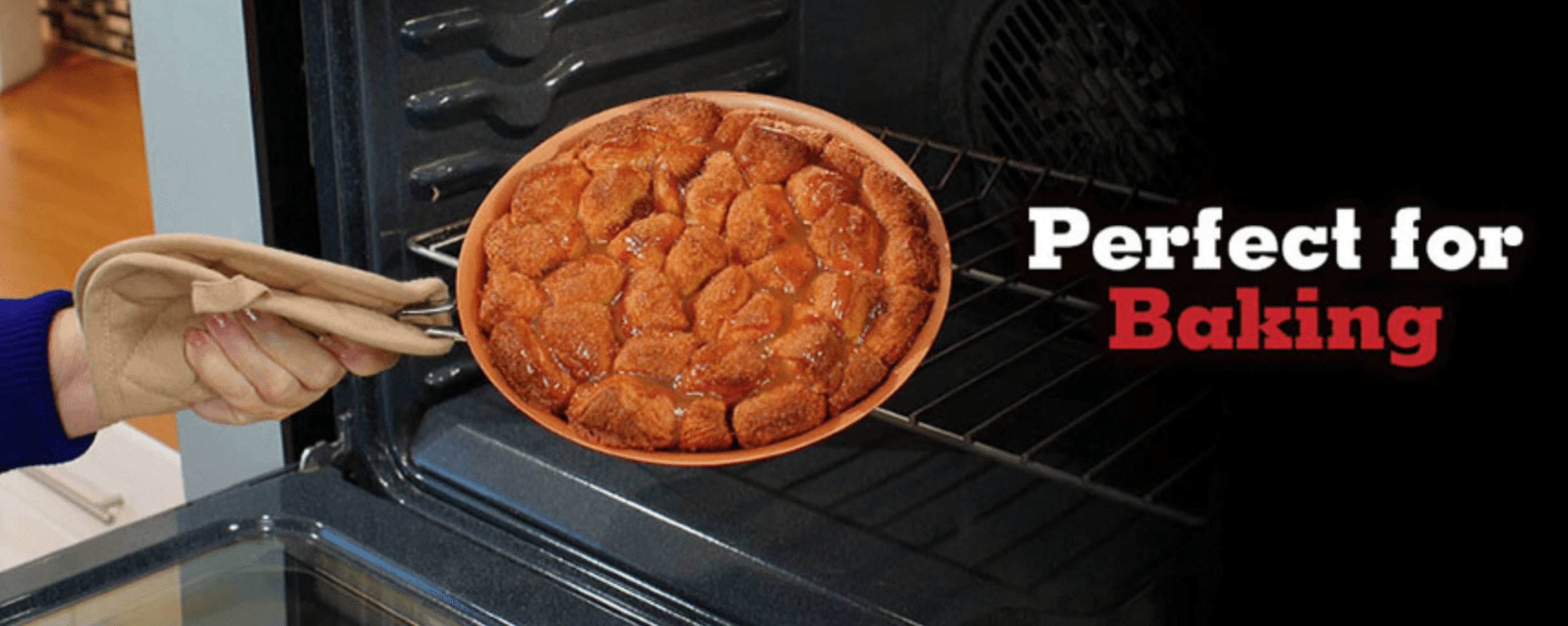 As Seen on TV Red Copper All- Purpose Ceramic Pan, 12 in