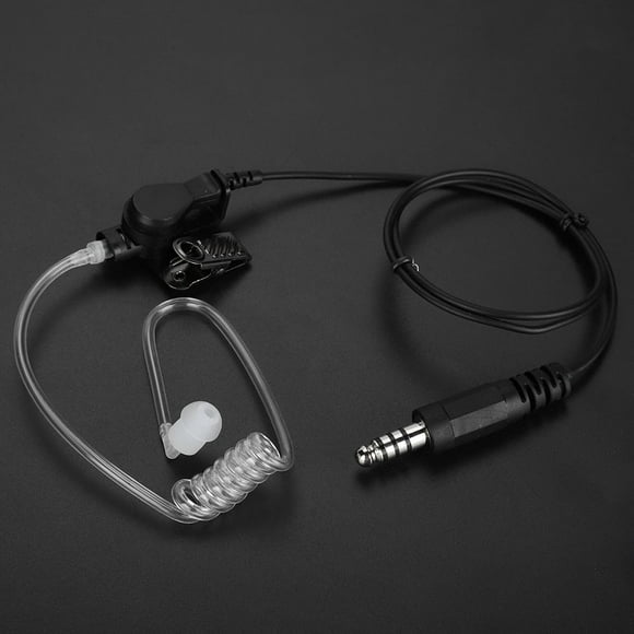 Talkie Earpiece, ABS Material Less Interference NATO Plug Acoustic Tube Headset For Communication Equipment