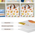 thumbnail image 4 of Yayeee Foldable Storage Basket for Shelves with Handles Set of 2 Waterproof Cloth Bins, Yellow Leaves, 4 of 7