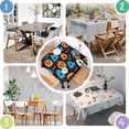 thumbnail image 4 of Horror Pumpkin Ghost Square Table Cloth Wrinkle Resistant Washable Happy Halloween Tablecolths Table Cloths for Halloween Party Decorations Favors (52x52 Inch), 4 of 6
