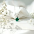 thumbnail image 4 of Rosec Jewels 1.75 CT Created Emerald Solitaire Necklace for Women, 925 Sterling Silver, 4 of 8