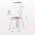 thumbnail image 4 of Silla Tolix De Metal y Madera Para Cafetería Comedor Restaurante blanco, 4 of 8