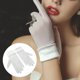thumbnail image 4 of Elegantes guantes de novia Longitud de la muñeca Guantes de boda blanca Tul Guantes cortos de para Matrimonio Accesorios, 4 of 9