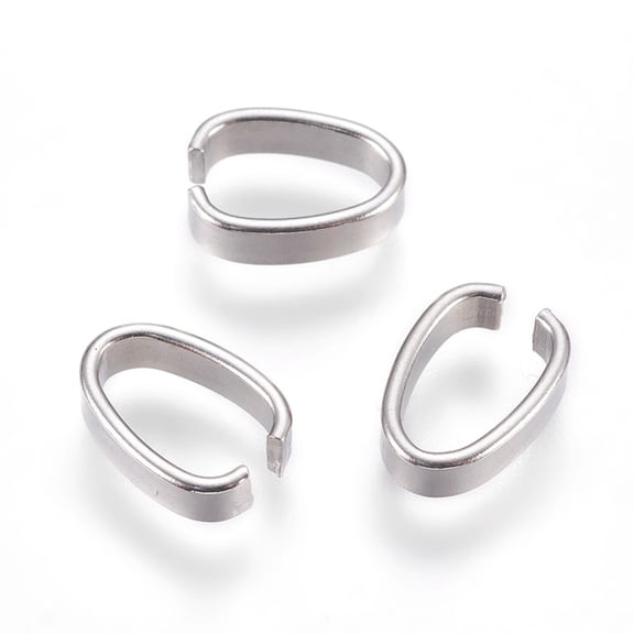 Tarnish Resistant 304 Stainless Steel Quick Link Connectors Linking Rings Stainless Steel color 11.5x8x3.5mm