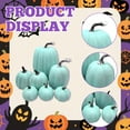 thumbnail image 3 of BESTSKY 7Pcs Pumpkins for Decorating,Halloween Pumpkin Props Autumn Decorations for Home,Colorful Faux Pumpkins Halloween Crafts,Green, 3 of 7