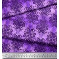 thumbnail image 3 of Soimoi Rayon Crepe Fabric Damask Ethnic Printed Fabric 1 Yard 46 Inch Wide, 3 of 3