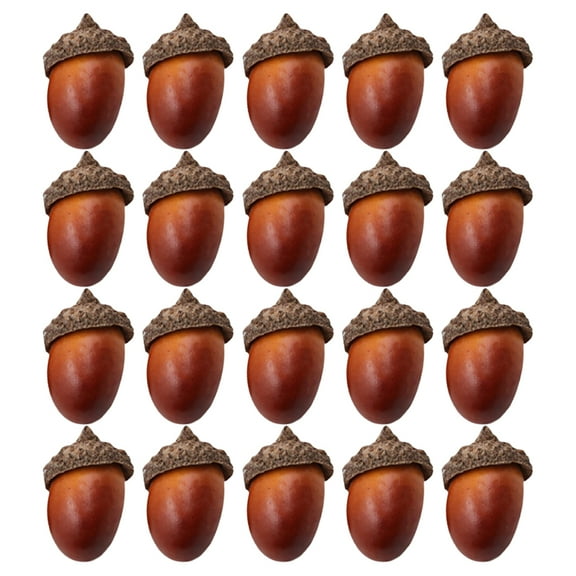 OUNONA  40 Pcs Acorns Lifelike Small Ornaments Faux Artificial Mini