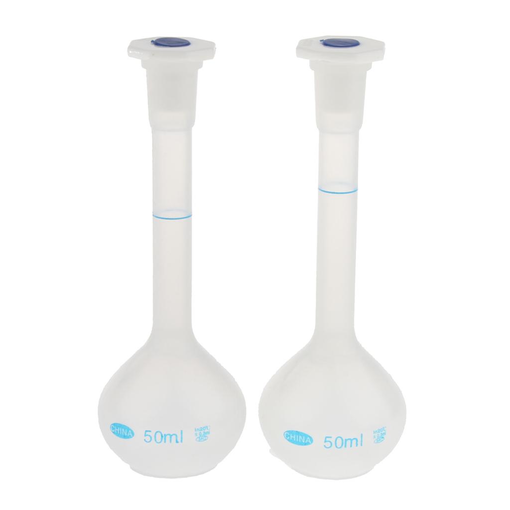2x2 Piezas Laboratorio 50ml Plástico Transparente Cuello Largo Matraz ...