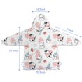 thumbnail image 7 of Pink Cow Milk Pattern Blanket Hoodies for Kids 6-13YR Oversize Wearable Blanket Hoodies for Boys Girls Teens, 7 of 7